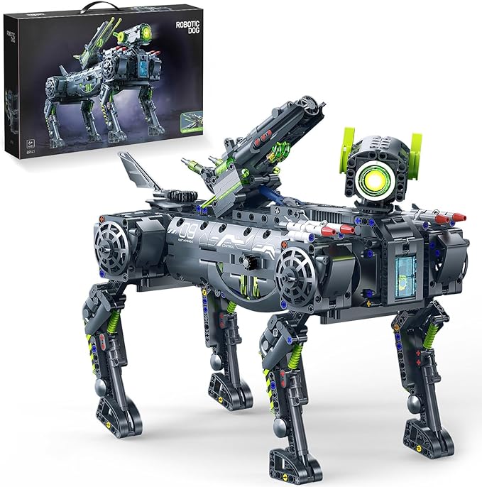 GEVINST Robot Robotic Dog Building Set for Boys Ages 8-12 1609 Pieces STEM Animal Toys Model Building Kit Gift for Adults Kids Teens Ages 8-14 (Static)