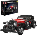Mould King Classic Car Building Sets 10114 Vintage Vehicle Model Build and Display Collectible Retro Antique Vehicle Toys Car Kits for Adults Aged 14+(1380 Pieces)