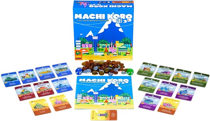 Machi Koro Board Game The Ultimate City-Building Game! Fast-Paced Dice Rolling Strategy Game for Kids and Adults Ages 8+ 2-4 Players 30 Minute Playtime Made by Pandasaurus Games