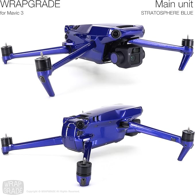 WRAPGRADE Full Skin Stickers for DJI Mavic 3 / Mavic 3 Classic (STRATOSPHERE BLUE)