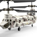 SYMA Remote Control Helicopter S52H Military Transport RC Helicopter with Altitude Hold One Key take Off/Landing LED Light Low Battery Reminder Army Toys for Kids and Military Fans