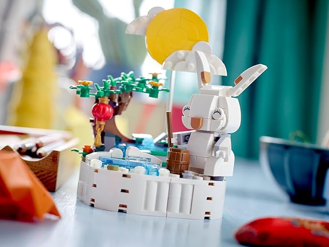 LEGO Jade Rabbit Building Toy Set Fun Bunny Display Piece or Family Building Activity Small Animal Toy for Boys and Girls Great Gift for Kids Ages 8 and Up 40643