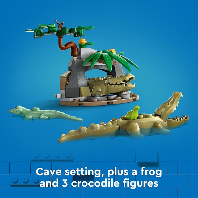 LEGO City Jungle Explorer Water Airplane Toy - Kids Toy Adventure Building Set for Boys and Girls Ages 6+ - with 2 Minifigures for Pretend Play - Gift Ideas for Birthdays - 60425