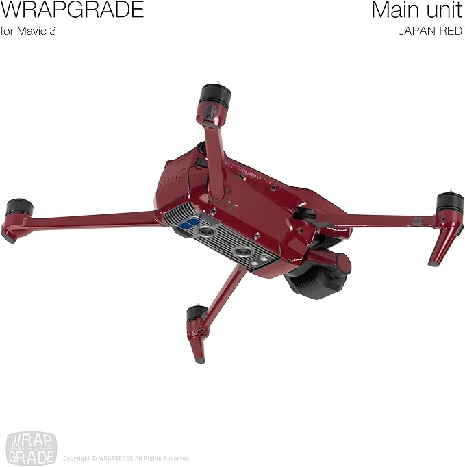 WRAPGRADE Full Skin Stickers for DJI Mavic 3 / Mavic 3 Classic (Japan RED)