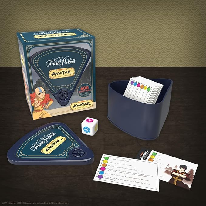 Trivial Pursuit: Avatar The Last Airbender Quick Play Edition Trivia Board Game Test Your Knowledge of Avatar Lore with 600 Questions in 6 Categories Officially Licensed Nickelodeon Merchandise