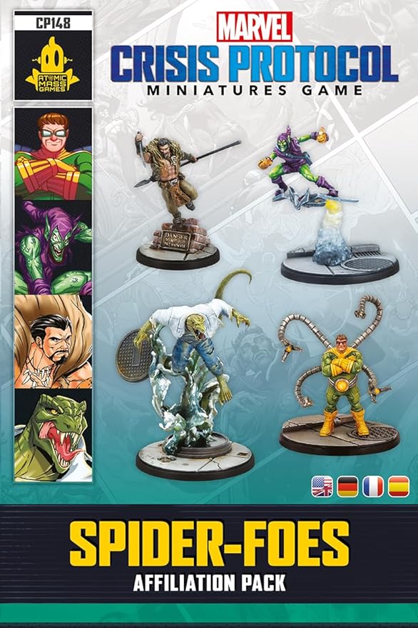 Marvel: Crisis Protocol Spider-Foes AFFILIATION PACK - Unleash Sinister Villains on the Tabletop! Superhero Strategy Game Ages 14+ 2 Players 90 Minute Playtime Made by Atomic Mass Games