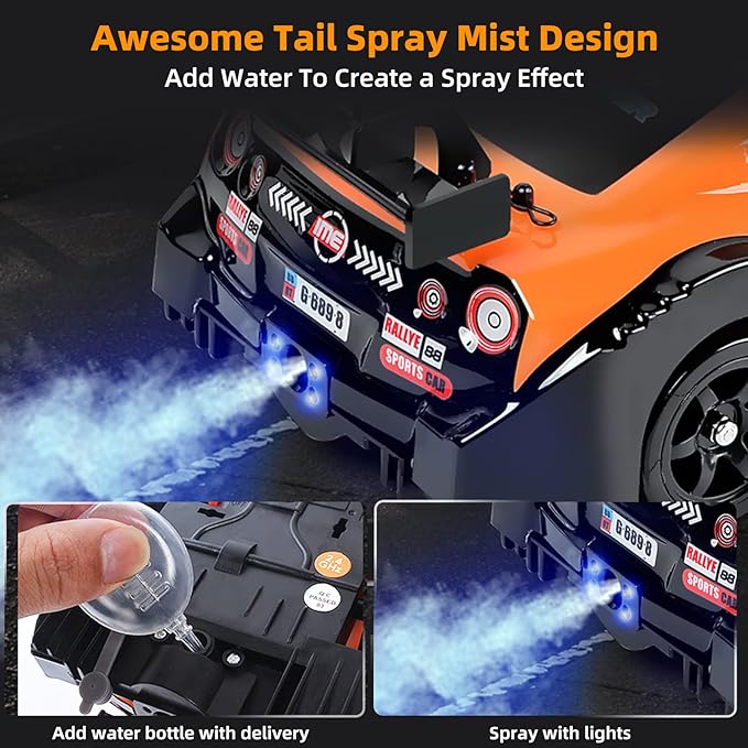 RC Drift Car Drifting RC Car 2.4GHz 1:16 RC Cars 4WD High Speed Remote Control Cars with LED Lights Rechargeable Battery Racing Sport Toy Vehicle for Adults Boys Kids