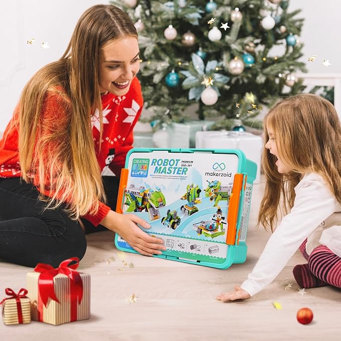 makerzoid Coding Robot Kit for Kids Ages 6+ 200+ in 1 APP Control Dinosaur Robot Toy Educational Scratch Program Robotic Kit with 47 Video Courses Toy for Boys Girls(600 Blocks)