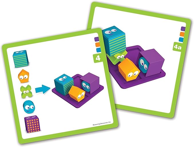 Learning Resources Mental Blox Jr. Early Logic Game - 8 Pieces Ages 4+ Educational Games for Kids Brain Teaser Games and Puzzles STEM Games 3-D Puzzles Critical Thinking for Kids