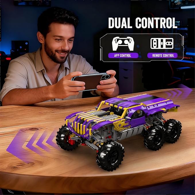 Mould King 18009 Off-Road ATV Building Blocks Set APP &amp Remote Control Monster Truck Model Kit STEM Engineering Climbing Racing Car Toy Collectible Gift for Adult (2014+ Psc)