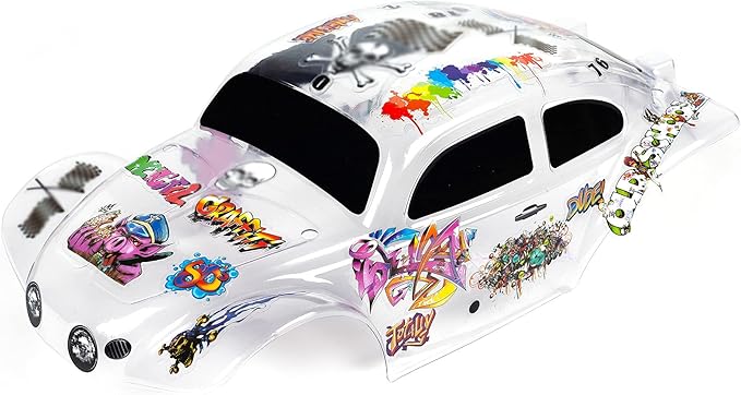 SummitLink Custom Body Clear Unpainted with Stickers Compatible for 1/10 Scale RC Car or Truck (Truck not Included) STB-C-01