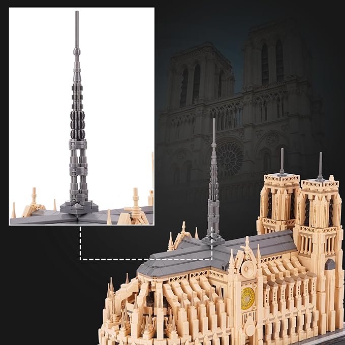 Architecture Notre-Dame de Paris Model Building Block Set Openable Architecture Model Micro Building Kit Collection Building Toy