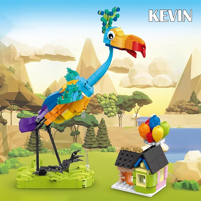 ENJBRICK Kevin Bird Up House Building Sets for AdultsCute Movie Animal Building Toy Set for Girls and Boys Age 8-14 Years Christmas and Birthday Gifts 602 pcs