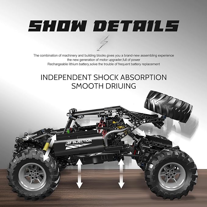 Mould King 18038 RC Off-Road Building Car Toys 1016 Pieces Building Blocks Climbing Car Model with Motors Idea Gift for Adults
