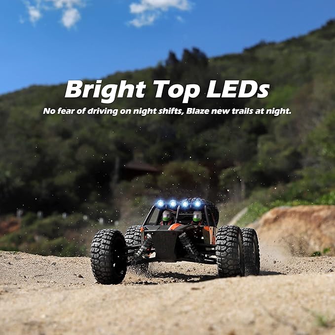 HAIBOXING Remote Control Car1:12 Scale 4x4 RC Cars Protector 38+ KM/H Speed 2.4G All-Terrain Off-Road Truck Toy Gifts for Boys and Adults Included Two Rechargeable Batteries Provide 40+ Min Playtime