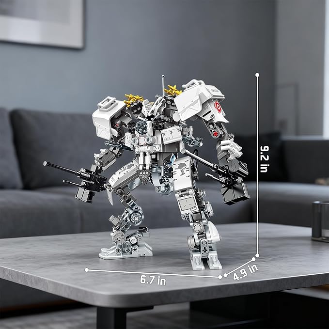 HIGH GODO Ghost Killer Mech Robot Transforming Building Blocks Set for Adults City Warrior Justice Hero Soldier Mech Model Building Kit Cool Creative Robots Toys Gift for Teens 466 Pieces