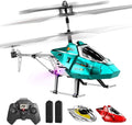 XIKOTEC Remote Control Helicopter RC Helicopter Toy for Kids 2.4GHz RC Plane with LED Lights RC Flying Toy Easy to Fly Indoor/Outdoor Gifts Toys for Kids Beginners 8+ (Blue)