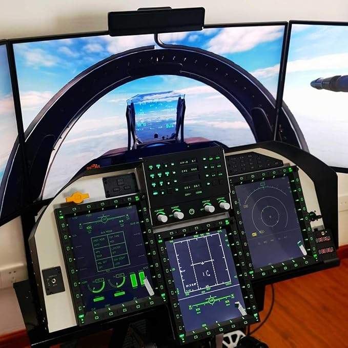 Flight Simulator Controller ACP 3-in-1 Integrated Control Panel for PC Flight Simulators Compatible with JF-17 F/A-18 F16 in DC-S