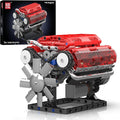 Mould King V8 Engine Building Blocks Sets 10155 Model Engines Kit That Runs 8-Cylinder Sports Car Engine Build Kits for Adults with Battery and Motor Construction STEM Toy(552 Pcs)