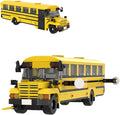Yellow School Bus Building Blocks Kits City School Toy Set Mini Toy Block Car Bedroom and Living Room Decorations 635 Pcs Gift for Car Lovers