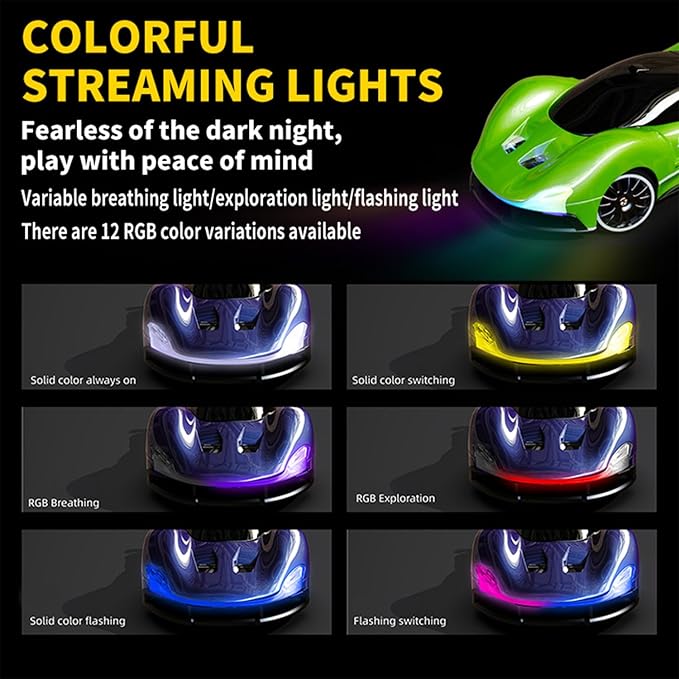1:20 Scale Remote Control Drift Car 4WD 2.4GHz Racing Sport Toy RC Car with LED Lights Racing and Drift Wheels (Orange)