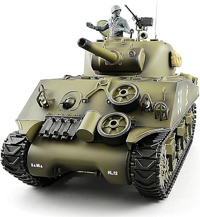 POCO DIVO Sherman M4A3 US Medium Tank 1/16 Scale RTR RC Military Vehicle Heng Long 3898 Standard Edition P Version Airsoft BB Battle Infrared IR Fight Simulate Smoke Sound Light Recoil Model