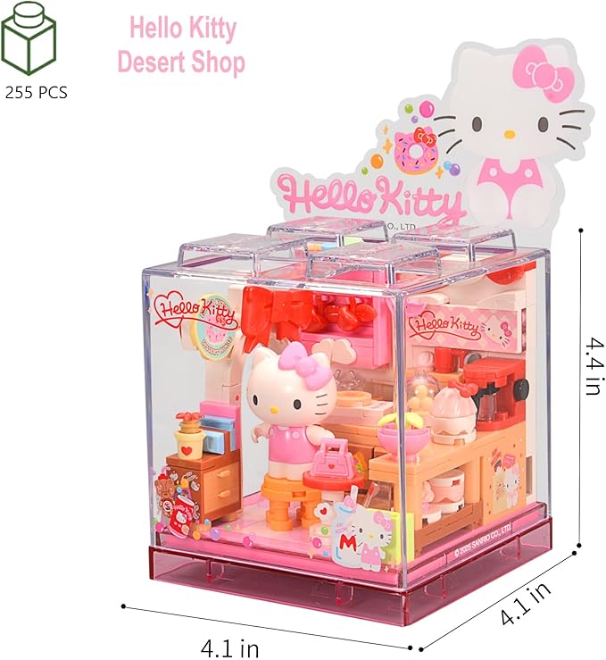Cute Building Bricks Blocks Toys Miniature Sets with Transparent Display Fun Toy Collectible Gift for Fans Girls Birthday Party Supply Decorations Room Décor Plush Stickers Stuff Age 3 4 5 6