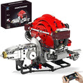 Engine Model 868PCS Building Blocks for Adults with Bluetooth App Control DIY Working Mini Engine Build Kit with Dynamic RGB Lighting STEM Engineering Kit for Builders