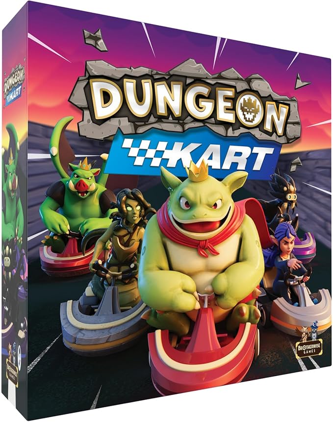 Brotherwise Games Dungeon Kart Fast-Paced Racing Adventure Strategic Racing Family-Friendly Fun Board Game for 2 to 8 Players and Ages 10+