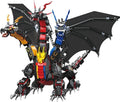 Dragon Series Dark Three Headed Dragon King Building Blocks Set （1400PCS）-Building Set Model Toys Gifts for Kid and AdultInteresting Gifts for Dragon Enthusiasts