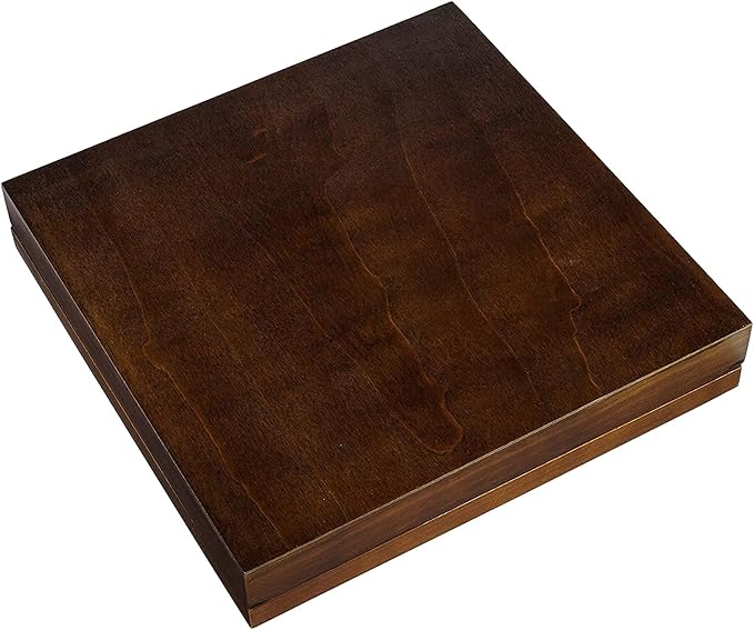 WE Games Shut The Box Board Game - Classic 4 Player Wooden Table Top Dice Game for Family Game Night Walnut Stained Wood 14 in. 10 Numbers Classroom Play or Bar Fun for Adults