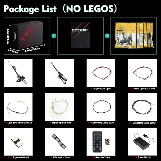 VONADO Light Compatible with Lego Hogwarts Castle and Grounds 76419 Music Version Creative Lighting Set Accessories Compatible with Lego 76419 for Fans (Lights Only No Models)