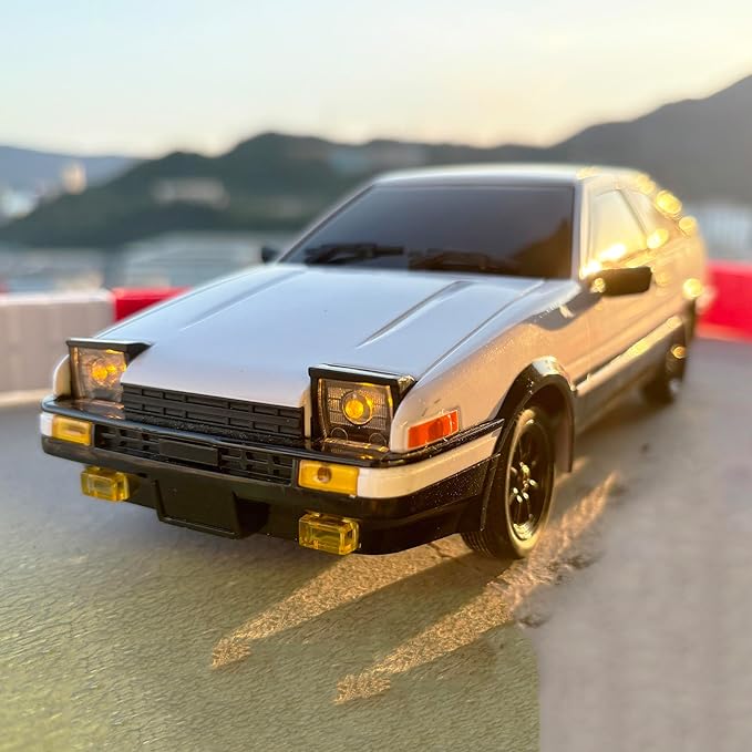LDRC 1/18 RC Drift Car with Gyro RWD Drift RC Cars Hobby RTR with Drifting and Race Tires for Adult 2.4 GHz Proportional Throttle Steering ESP Gyroscope Metal Drive Shaft LD1801