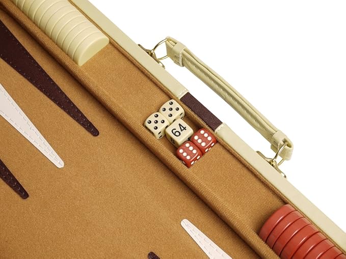 Deluxe Backgammon Set - Camel - 15x10