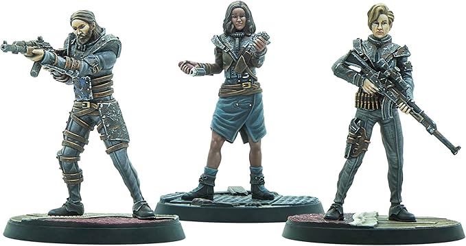 Modiphius Entertainment: Fallout: Wasteland Warfare Raiders - Operators Bosses - 3 Figures Nuka World Wave 32mm Multi-Part Resin Unpainted Mniatures