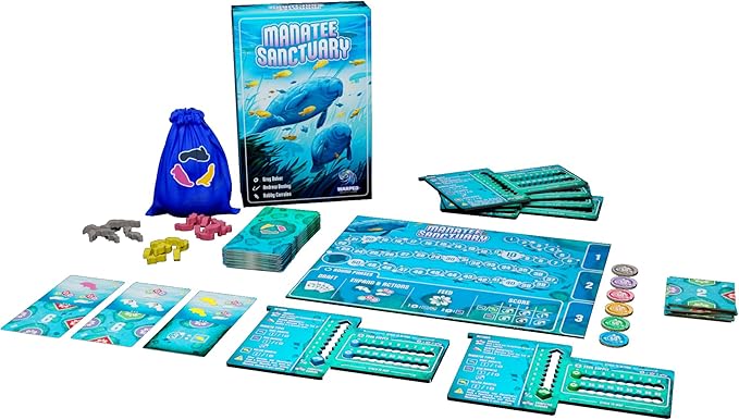 Manatee Sanctuary: Seacow Edition Board Game - Strategic Tableau Building and Drafting Game for Adults and Kids 11+ 1-6 Players
