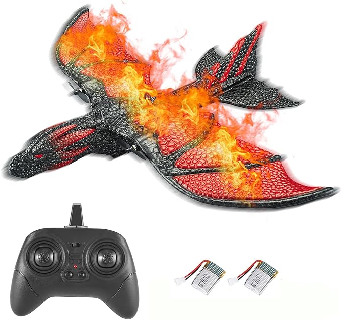 GoolRC Remote Control Plane RC Airplanes 2.4Ghz Remote Control Airplane with Gyro Stabilizer EPP Foam Glider Toy for Beginners Adults 2 Batteries
