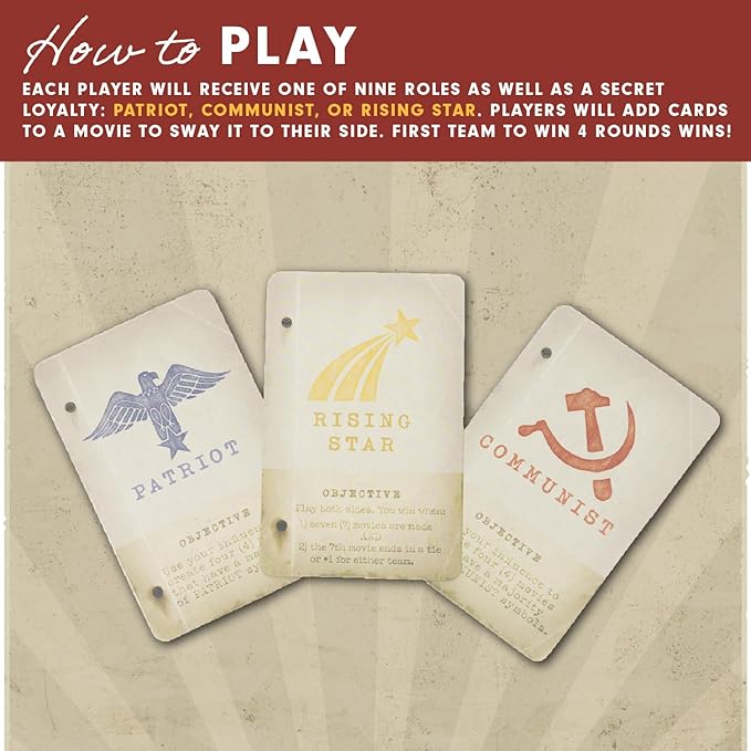 Facade Games Hollywood 1947 Board Game Deluxe Version - A Movie Making Game for Friends and Family - A Board Game of Cards Strategy and Deceit for 1-9 Players Ages 14 and Up