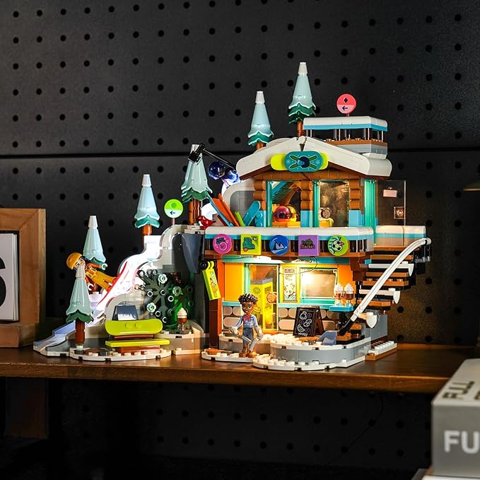 BrickBling LED Light Kit Compatible with Lego Holiday Ski Slope and Café Music Version Light Compatible with Lego 41756-No Model Included
