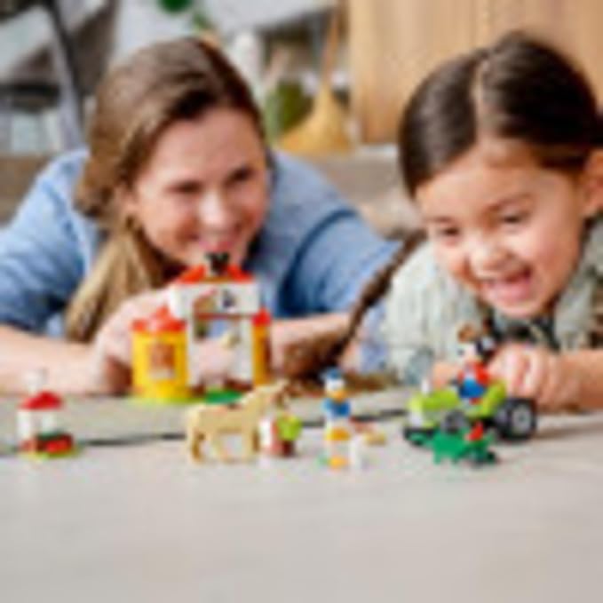 LEGO Disney Mickey and Friends Mickey Mouse &amp Donald Duck’s Farm 10775 Building Kit A Creative Play Set for Kids New 2021 (118 Pieces)