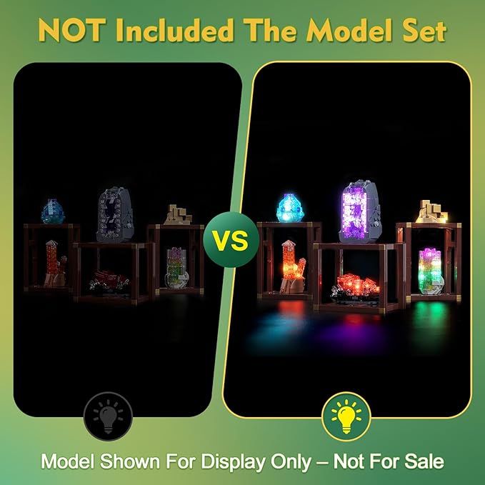 Light kit Compatible with Lego 21362 Mineral Collection - No Model Only Light LED Lighting Accessories Compatible with Lego 21362