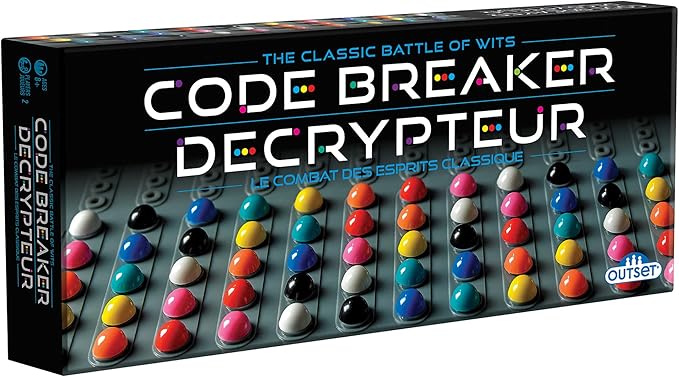Outset Media Code Breaker - The Classic Battle of Wits Logic &amp Deduction Head-to-Head Strategy Code Creating &amp Cracking Peg Game Outset Media Ages 8+ 2 Players