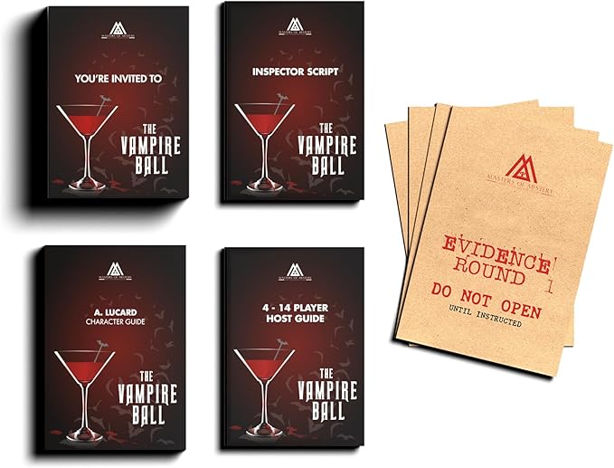 Masters of Mystery Vampire Ball Murder Mystery Dinner Party Game – Gothic Masquerade Whodunnit Party Game for Adults – 4–20 Players