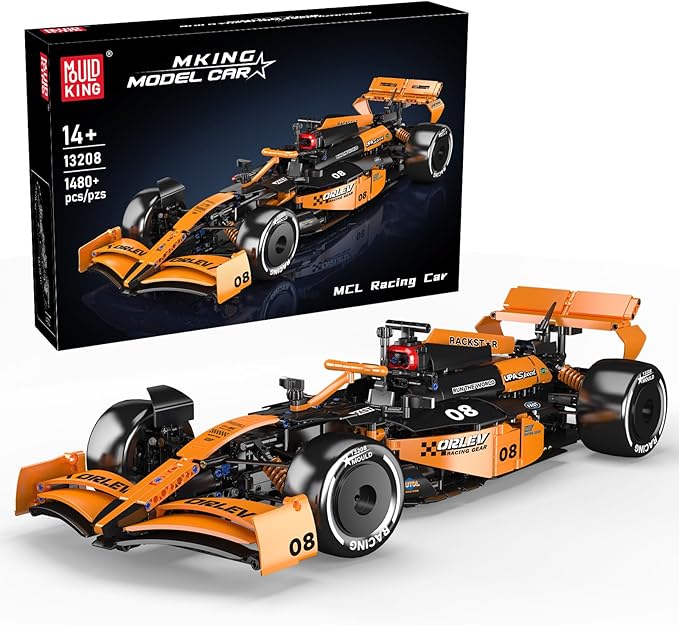 Mould King 13208 Race Car Model Toys MOC Bricks Collectible Sportscar Building Blocks Racing Car Building Kits for Adult Static Version 1480 Pieces