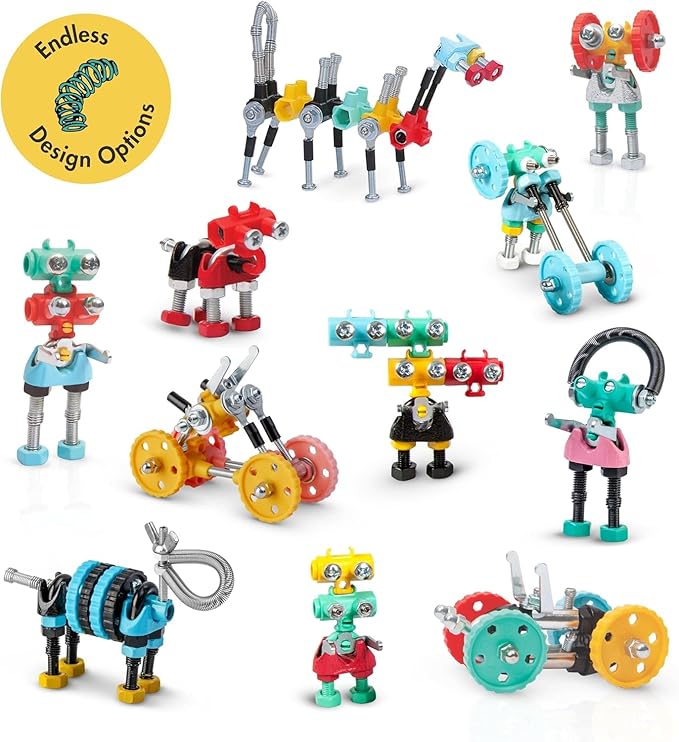 The Off Bits Educational STEM Toys for 6+: Robot Toy Building Sets 3-in-1 Engineering Kit for Boys and Girls Build Your Own STEM Building Toys with Endless Possibilities (Educational Kit)