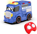 Remote Control Police Car Truck Toy Cars for Toddlers 1-3 with Sirens &amp Flashing Lights Cartoon RC Emergency Vehicle for Kids 3-5 Boys &amp Girls