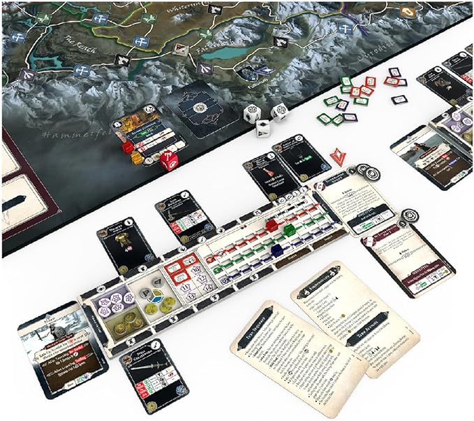 The Elder Scrolls V: Skyrim The Adventure Game - Epic Cooperative &amp Solo Board Game Open-World Questing Character Progression &amp Narrative Strategy Ages 14+ 1-4 Players 60-120 Min Playtime