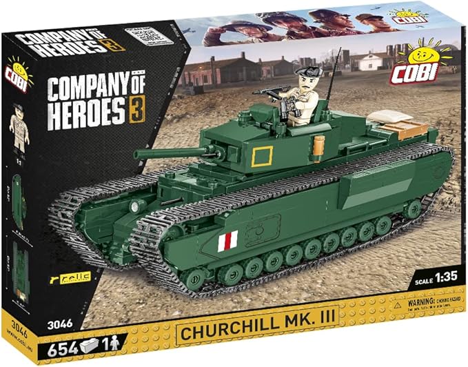 COBI Company of Heroes 3 Churchill Mk. III Tank Building Set 654 Pieces