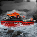 RC Jet Boat Remote Control Boat Port Tugboat Watercraft 8km/h 1/12 Scale 2.4Ghz 4CH for 14y+ Beginners on Lake Pool RTR/Black