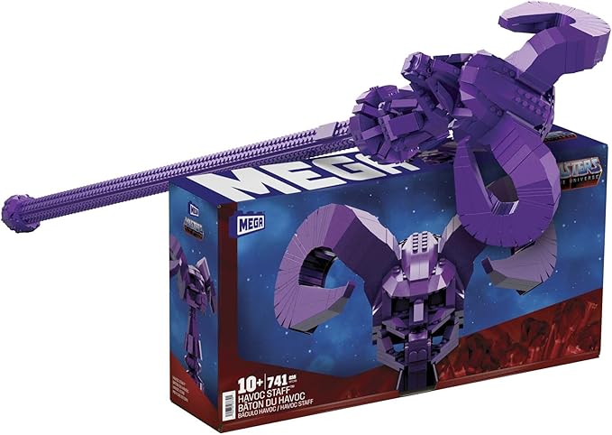 MEGA Masters of The Universe Building Set Havoc Staff with 741 Pieces 40 Inches Long for Adult Collectors